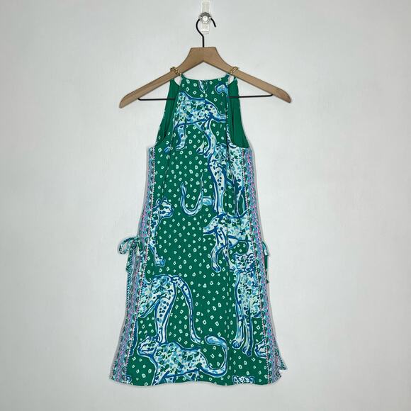 Lilly Pulitzer On The Prowl Engineered Romper Women's Size 0 Emerald Green Isle - Picture 3 of 11